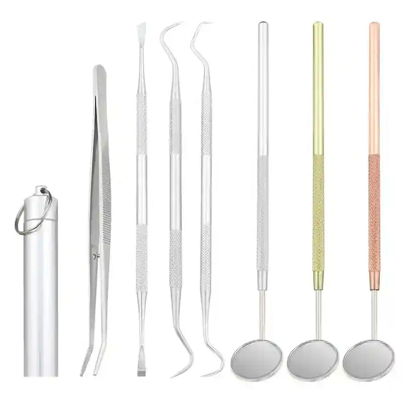 Professional Stainless Steel Dental Tool Set - Precision Oral Care Kit Eye Massage Instrument Whole set Tidesmit
