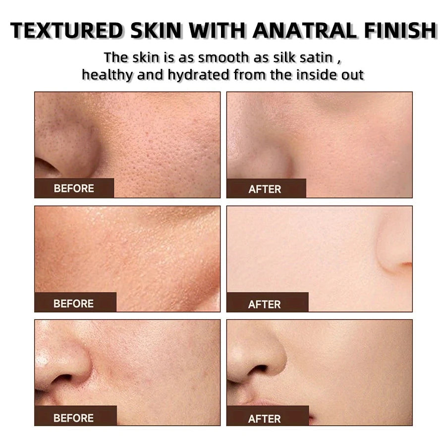 Tidesmit invisible pore base stick texture close-up showing Korean makeup primer for smooth skin and color correction