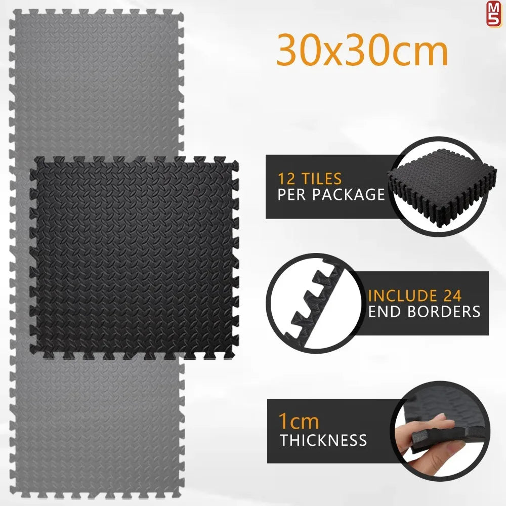 Massage Cushion Puzzle Mat - Non-Slip EVA Foam Exercise Tiles Massage Cushion Tidesmit
