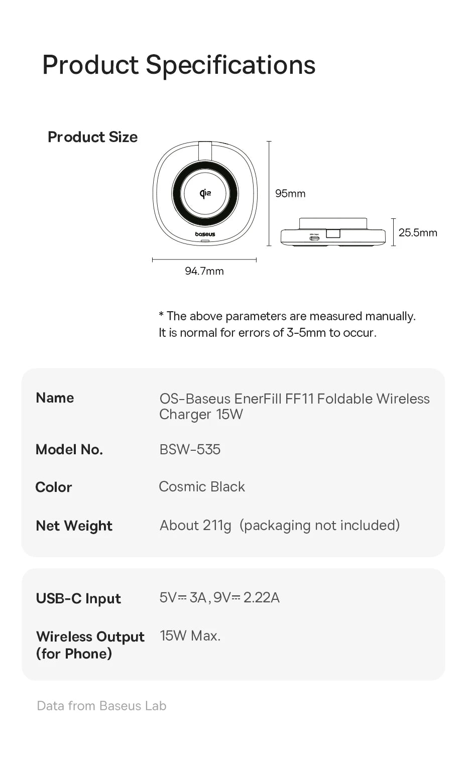 15W Magnetic Wireless Charger Stand, Foldable Qi2 for iPhone 16 Series Tidesmit