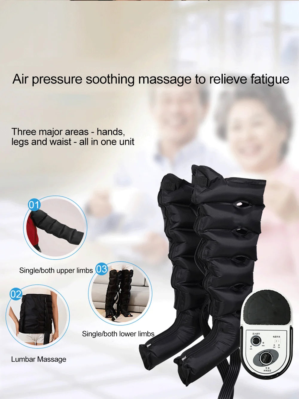 Leg Air Compression Massager for Circulation Relief | Tidesmit Relaxation Treatment Tidesmit