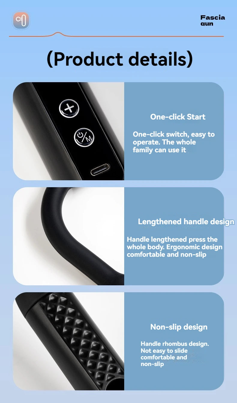 Portable Massage Gun: Deep Tissue Percussion Tool for Muscle Recovery Relaxation Treatment Tidesmit