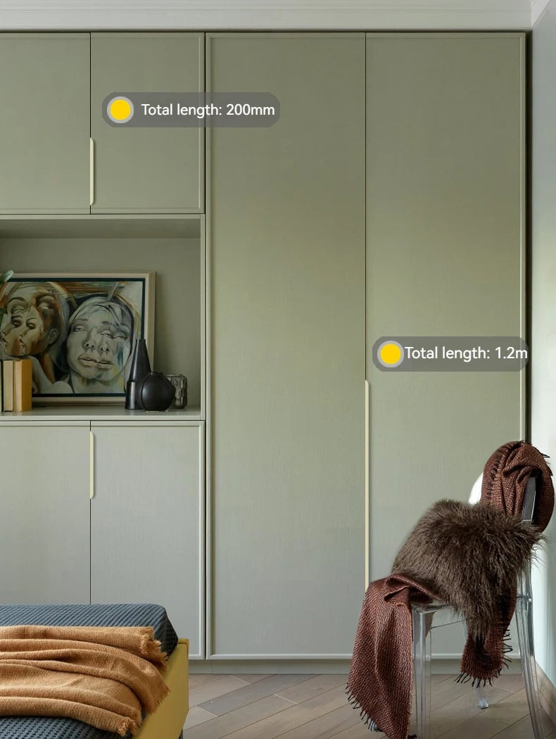 Invisible Wardrobe Handle Minimalist Modern Minimalist Cabinet Door Drawer Cashmere Gray Cabinet Furniture Hardware Small Handle