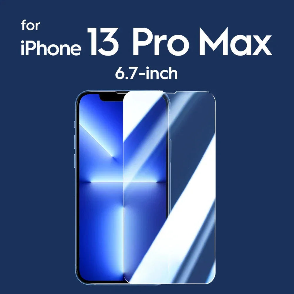 Clear glass screen protector for 6.7-inch iPhone 13 Pro Max.