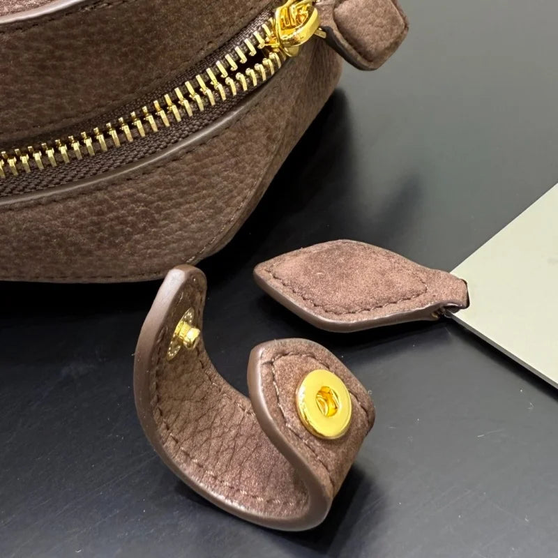 2026 high-quality genuine leather sausage bag, high-end customized high silk gloss leather handbag, women's shoulder bag