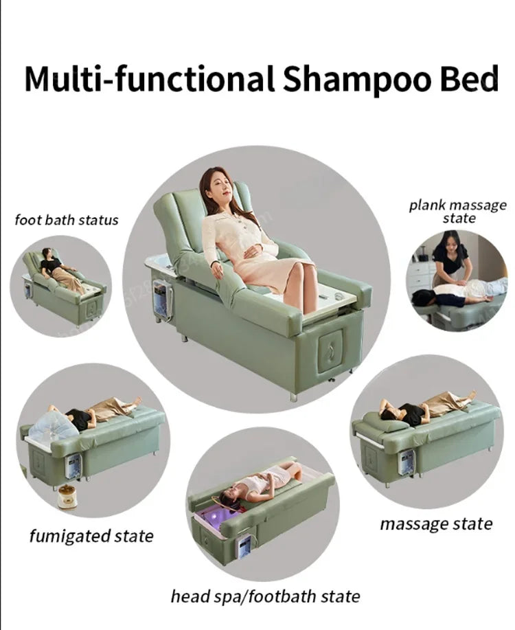 Electric Salon Massage Bed and Shampoo Chair – Ergonomic Spa Unit Massage Chairs Tidesmit