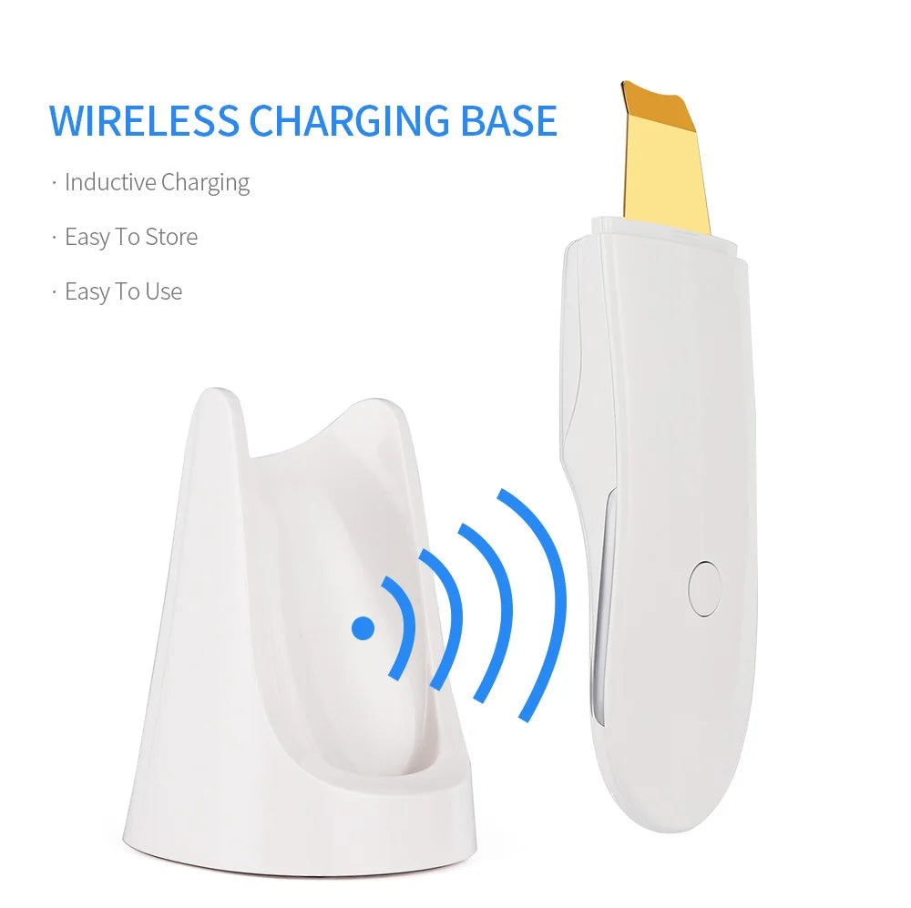 Ultrasonic Skin Scrubber | Nano Mist Deep Pore Cleansing Device (White) Scrubs Treatments Tidesmit