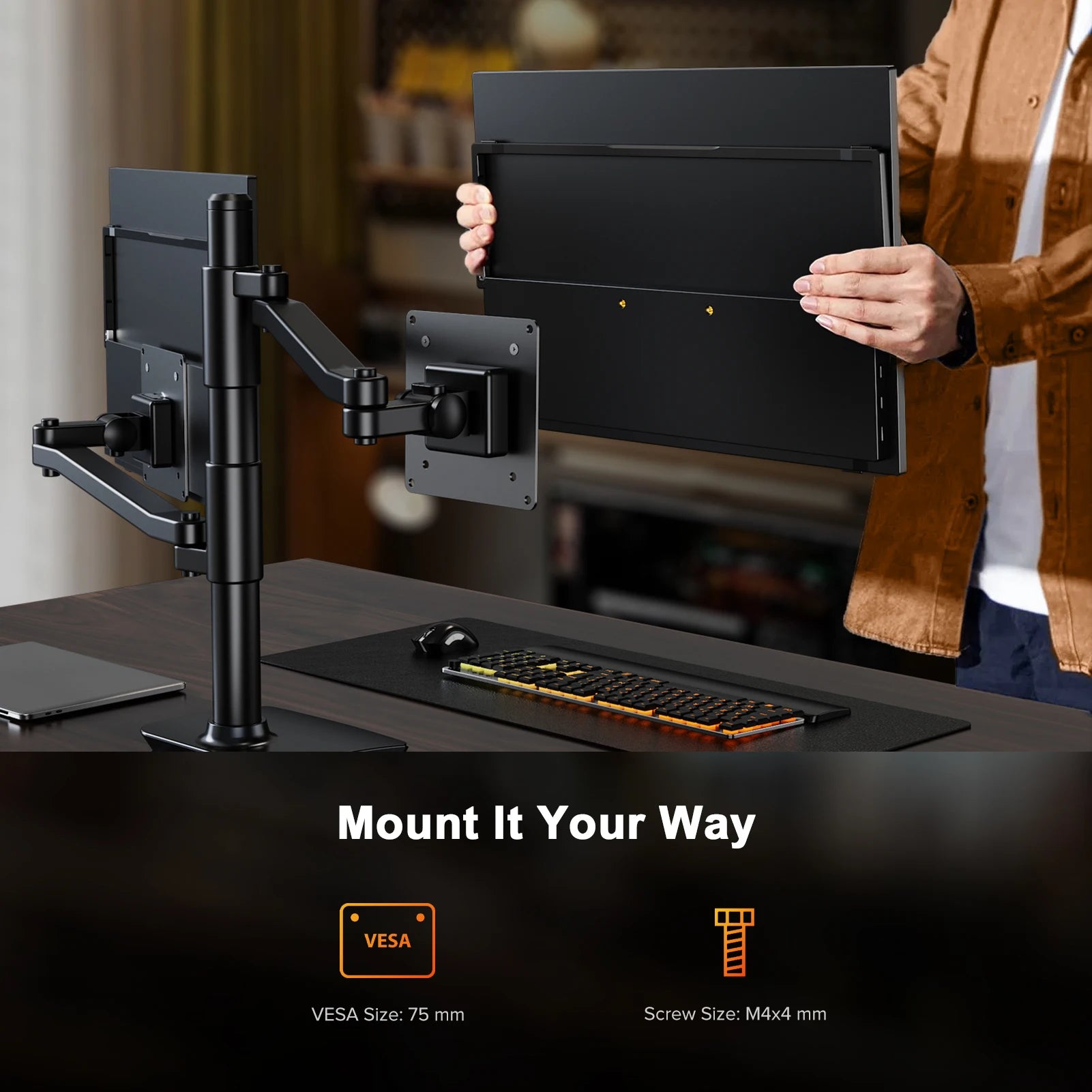 UPERFECT 16" 2K 240Hz Portable Monitor 100%DCI-P3 16:10 HDR FreeSync IPS Eye Care External Gaming Display For PC XBox PS5 Switch