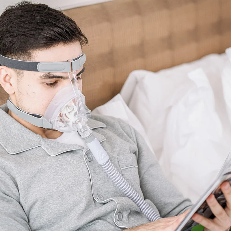 BMC FM4 CPAP Mask Full Face Mask With Headgear For APAP Bipap Machine Nasal Face Mask Compatible With Resmed CPAP