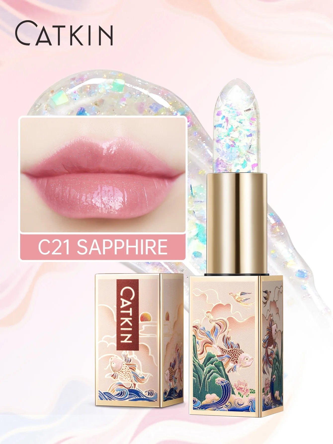 Color Changing Lip Balm: Hydrating Tinted Gloss by Tidesmit Lip Care C21 SAPPHIRE Tidesmit