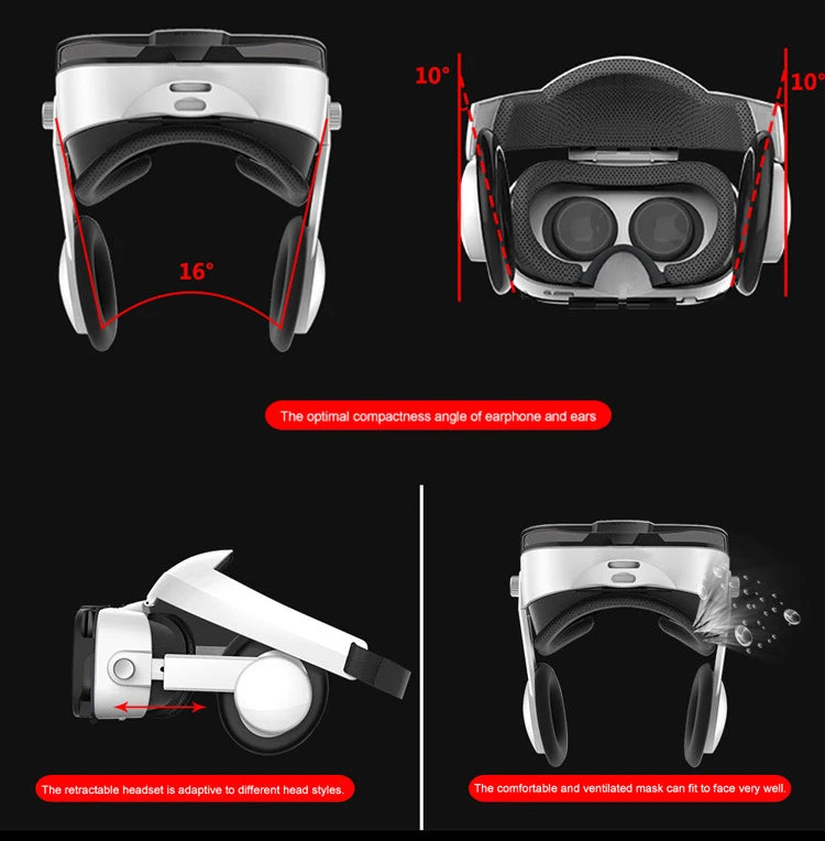 Tidesmit VR Headset for Smartphones with Spatial Audio and Remote Control Tidesmit