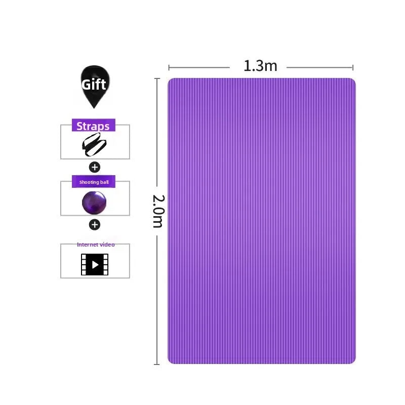 Bestseller Super Large Double Yoga Mat Non-slip Thickened Fitness Dance Floor Mat Children's Practice Household 2m * 1.3m * 15mm