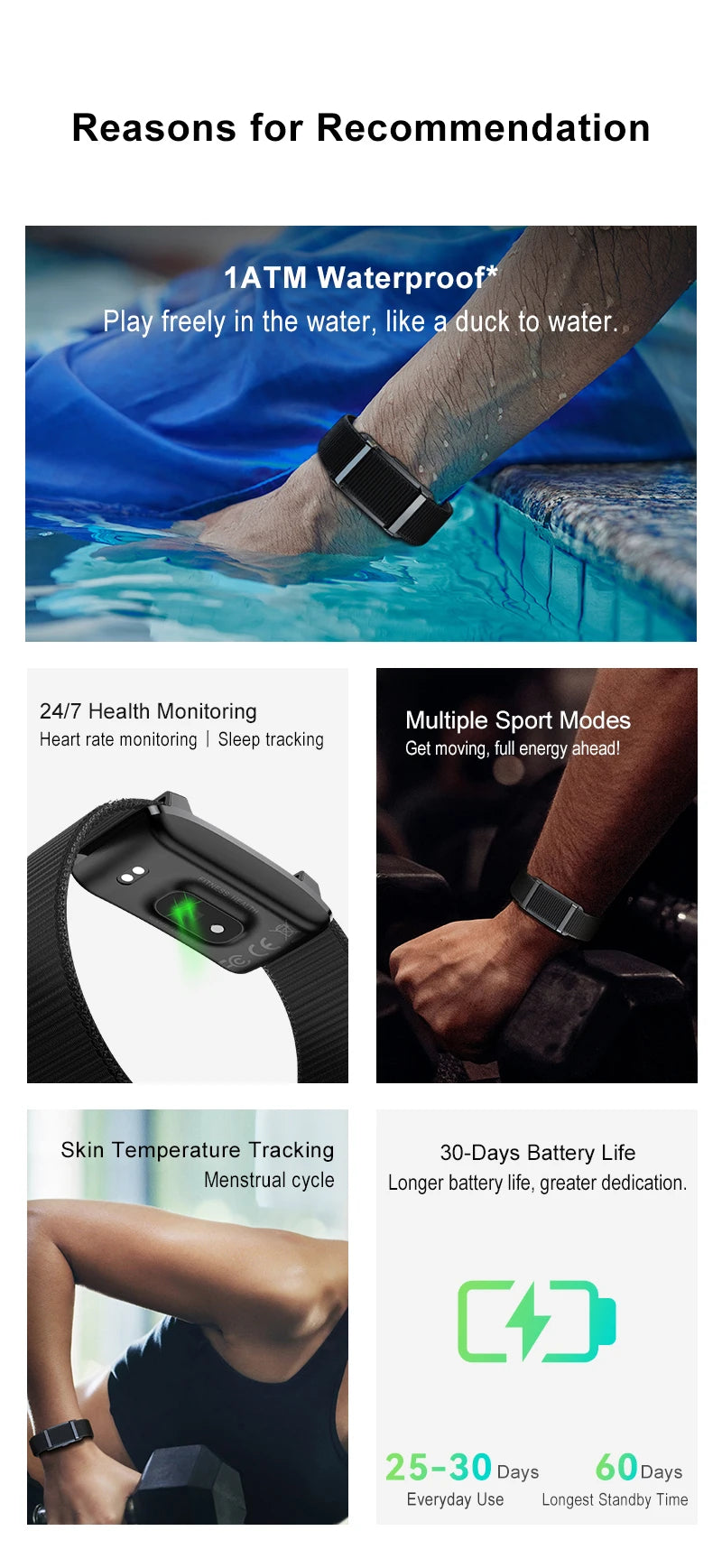 ZH Digital Sport Fitness Tracker Smart Bracelet Heart Rate Blood Pressure Monitor Pedometer Call Reminder Smartwatch Band