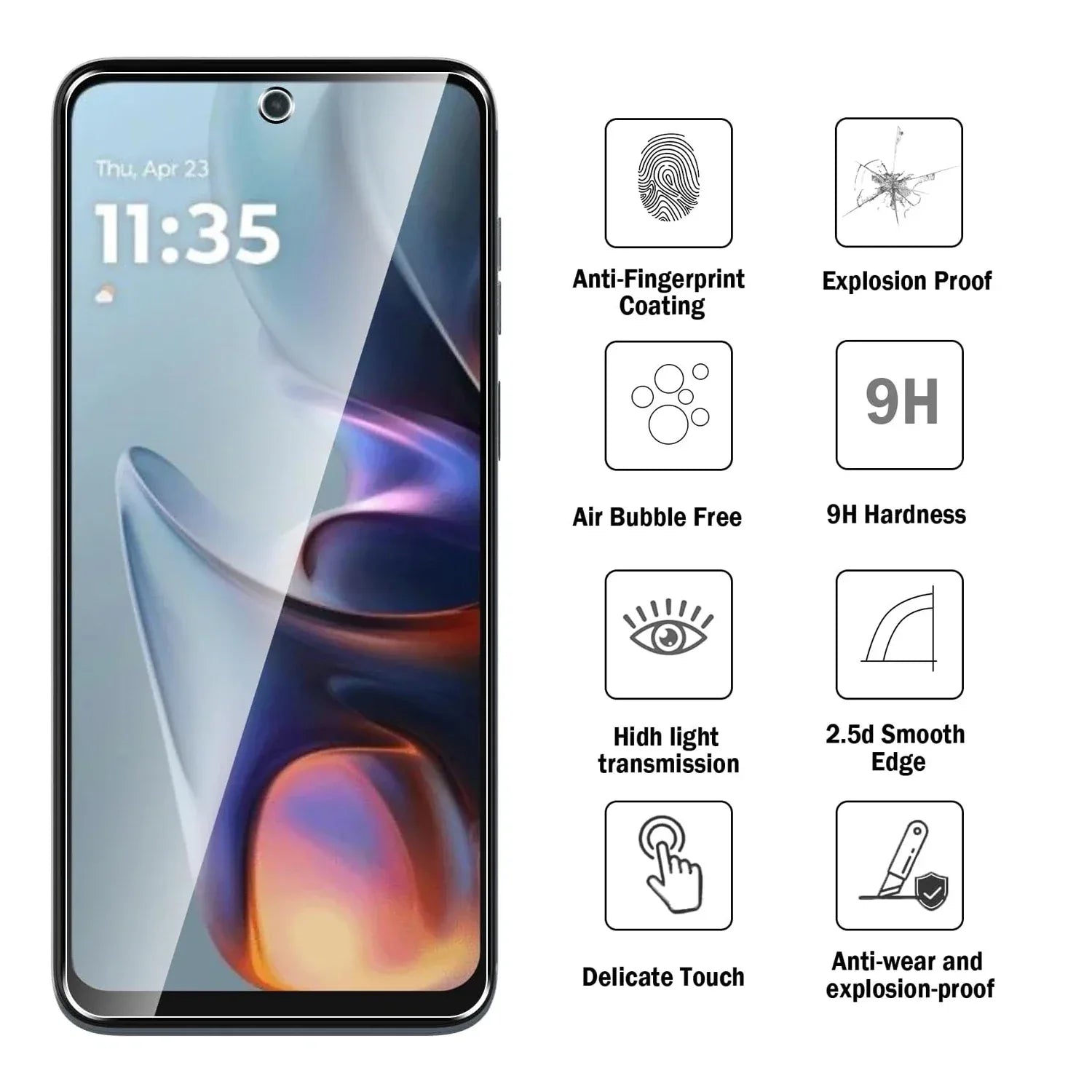 Motorola Moto G05 Screen Protector - 9H Tempered Glass 3 Pack Tidesmit
