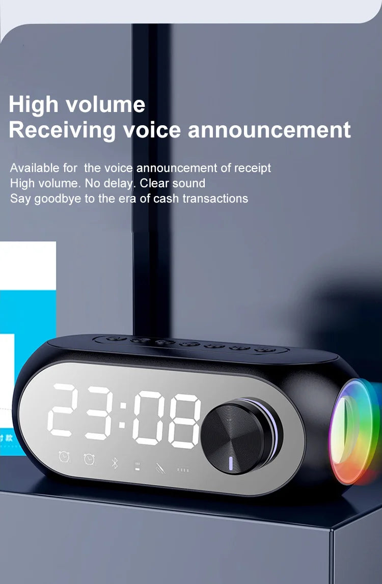 Alarm Clock Portable Bluetooth Speaker Radio FM Subwoofer Wireless Sound Box Music Mini Woofers Caixa De Som Coluna Lamp Bocina