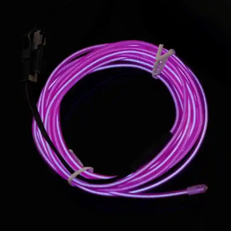5M LED EL Wire Strip for Car Interior Ambient Lighting - Tidesmit Purple Tidesmit