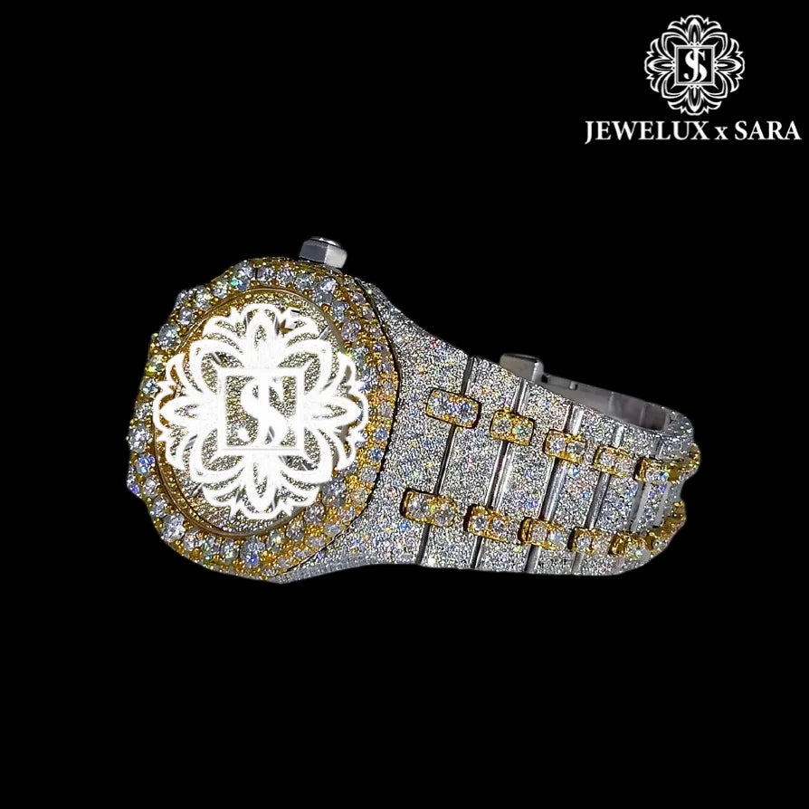 Premium Quality Exclusive Silver Diamond Luxury Watch Water Resistant Automatic Movement Available for Affordable Price