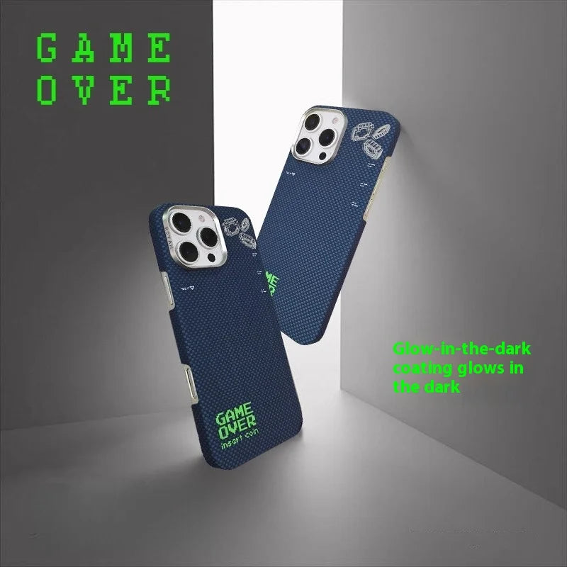 iPhone 16 Pro Max Carbon Fiber Magnetic Case | Military-Grade Blue Cover 1pcs blue China Mainland Tidesmit