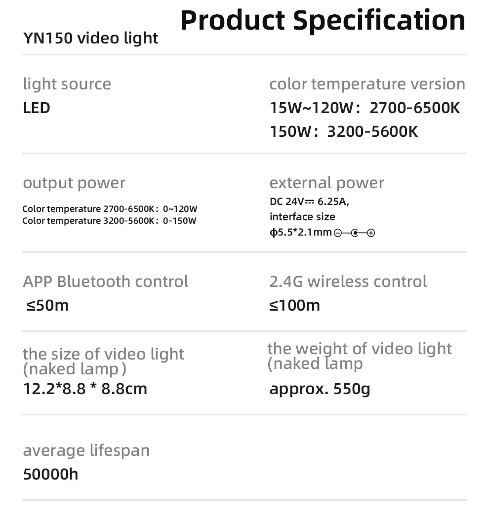 Portable 150W COB LED Video Light – Adjustable Color Temperature Kit Tidesmit
