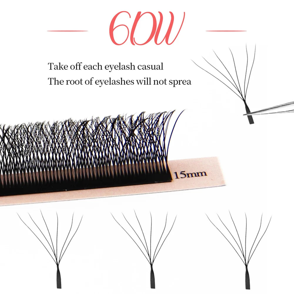 W Style Premade Volume Fans - Professional Faux Lashes by Tidesmit False Eyelashes Tidesmit