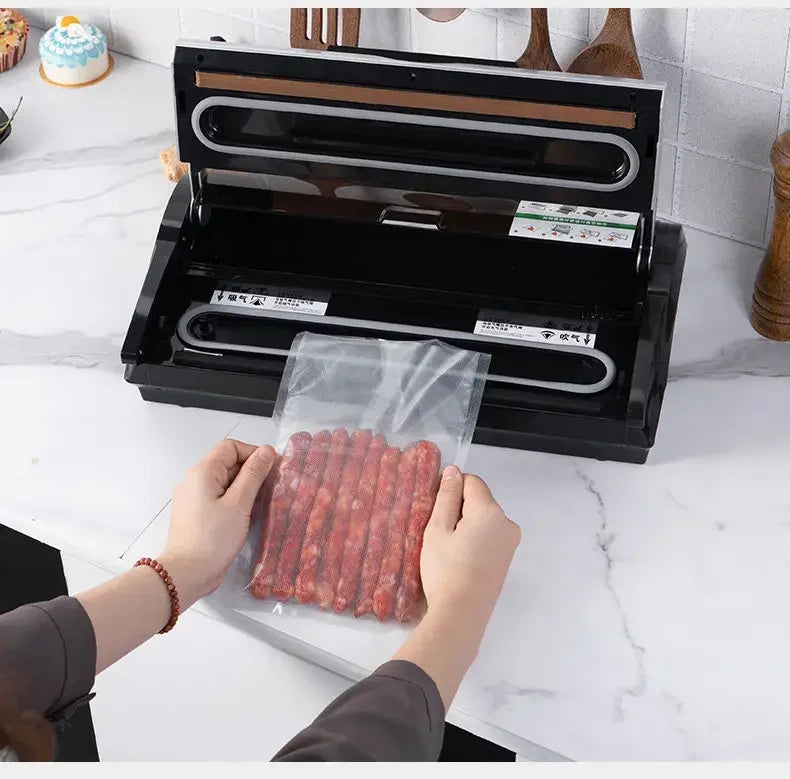 Automatic Vacuum Sealer: Commercial Food Packaging & Household Freshness Sealing Machine