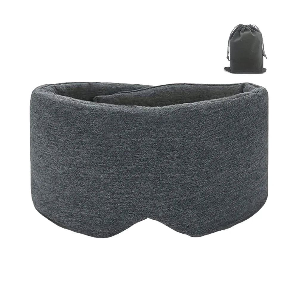 Cotton Sleep Eye Mask,100% Blocking Light Sleeping Mask for Side Sleeper,Soft Zero Pressure Cooling Blackout Eye Masks for Sleep