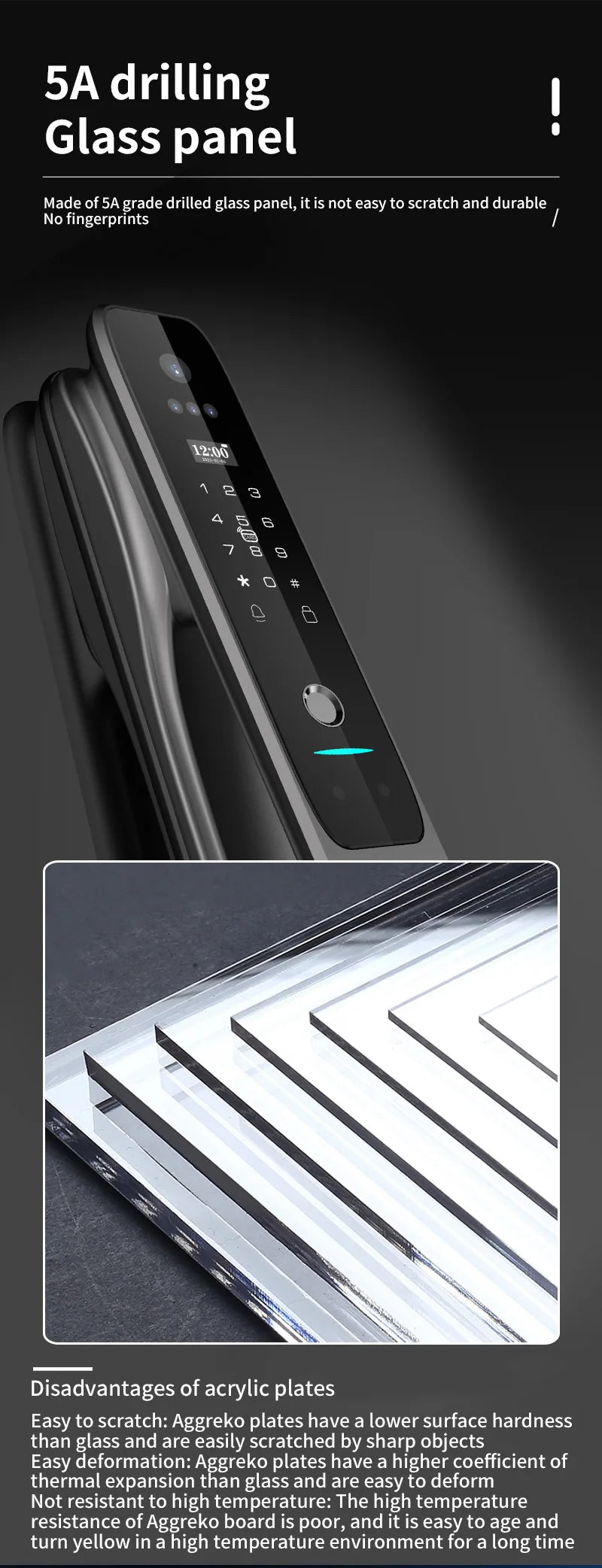 New RAYKUBE X50 Tuya WiFi 3D Face Recognition Digital Fingerprint Door Lock With WiFi Camera Remote APP Video Call 10-language