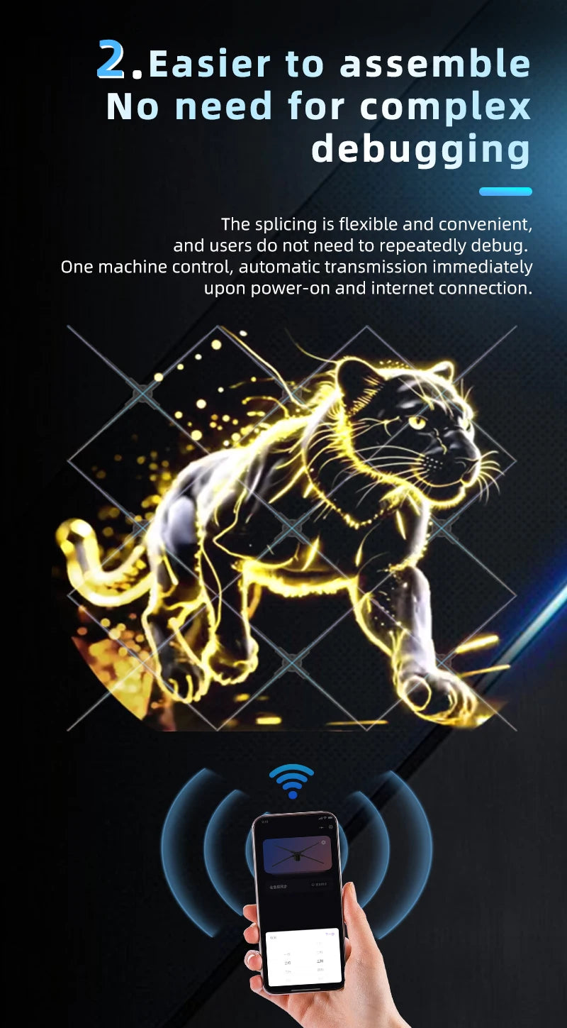 Ultra HD 65cm 100cm 3D Fan Hologram Projector Holographic Advertsing Lights LED Sign Lamp Support Cloud Controll WIFI Display