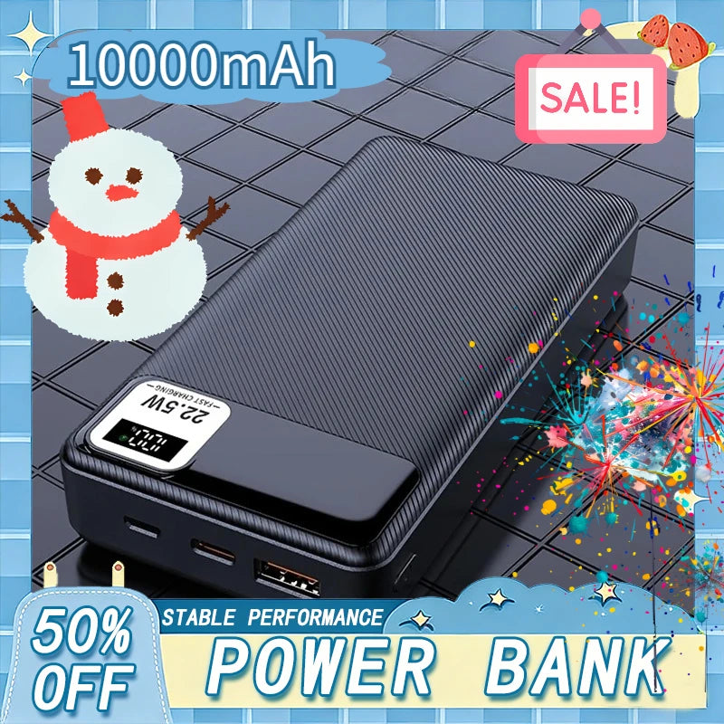 10000mAh Fast Charging Power Bank - PD USB-C Portable Battery Tidesmit