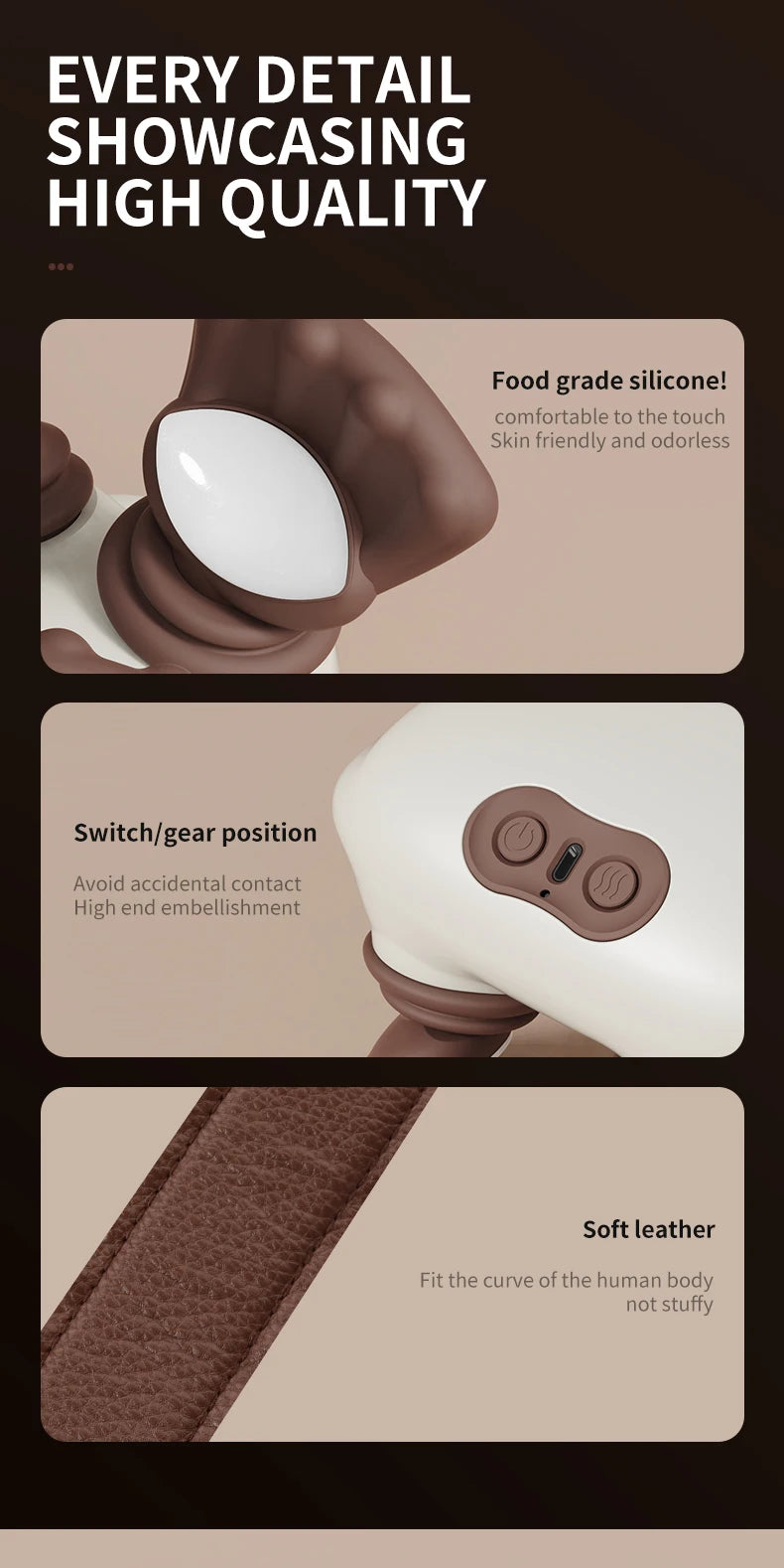 Portable Neck Massager: Deep Tissue Muscle Relief with Heat Therapy Massage Cushion Tidesmit