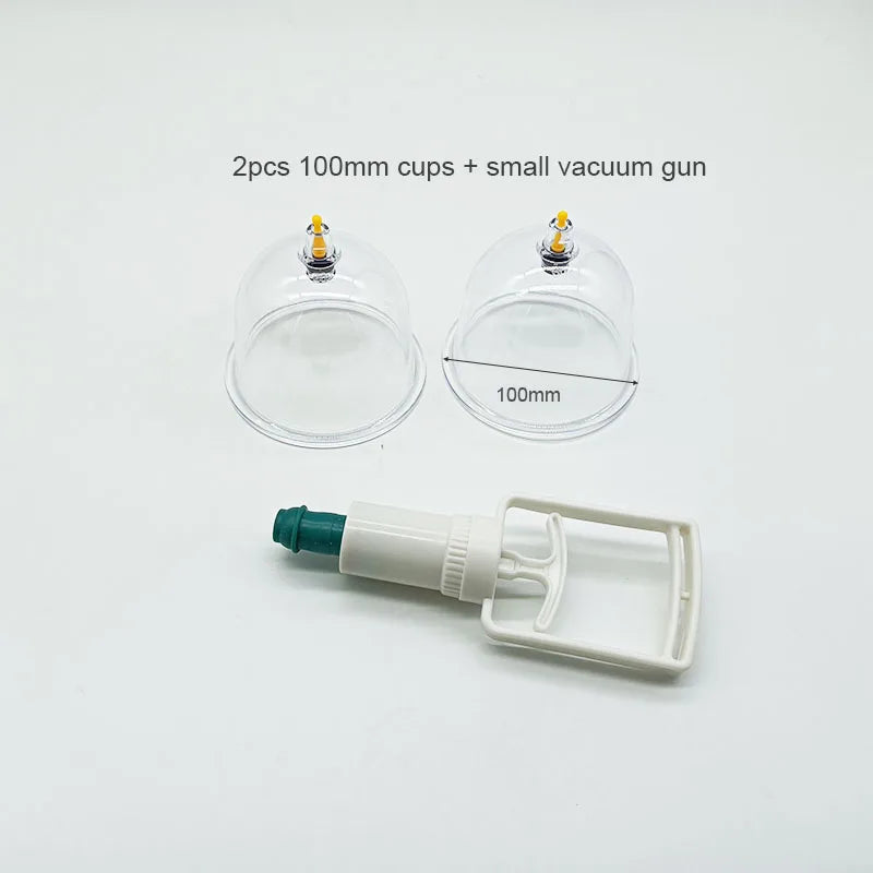Vacuum Cupping Therapy Set for Breast and Buttock Lifting - 137mm Fascia Gun 1 set 100mm Tidesmit