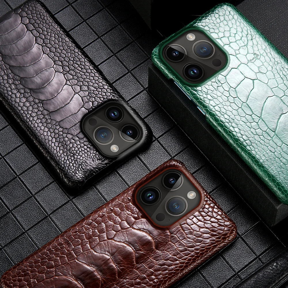 iPhone 16 Pro Max Genuine Leather Case | Slim Shock-Absorbing Cover Tidesmit