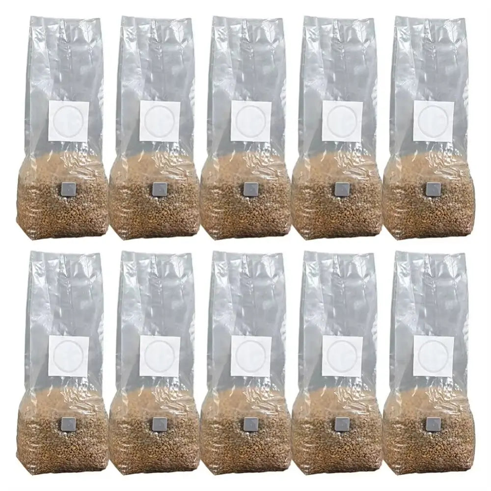 50pcs High Quality PP Mushroom Planting Bag 0.2um Filter Clear Mushroom Spawn Grow Bag Tissue Culture Bag Indoor Gardening