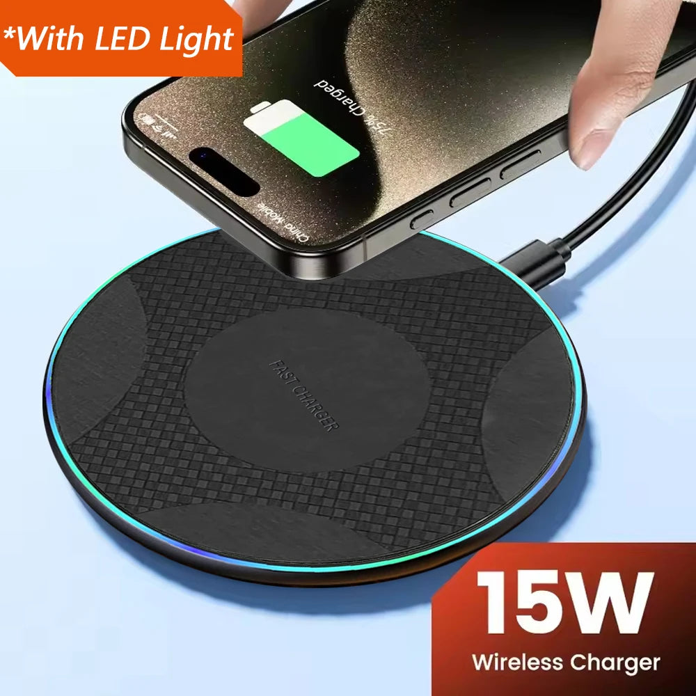 Wireless Charger Pad | Qi Certified Fast Charging for iPhone Tidesmit