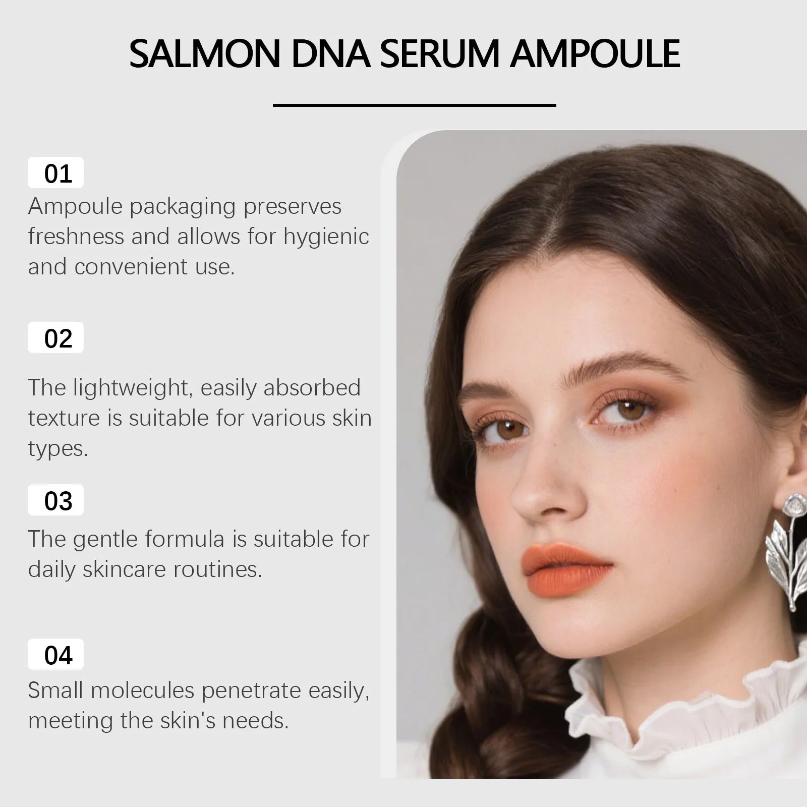 DNA Revitalize Silk Peptide Intensive Firming Ampoule anti-aging serum with collagen for tight, youthful skin.