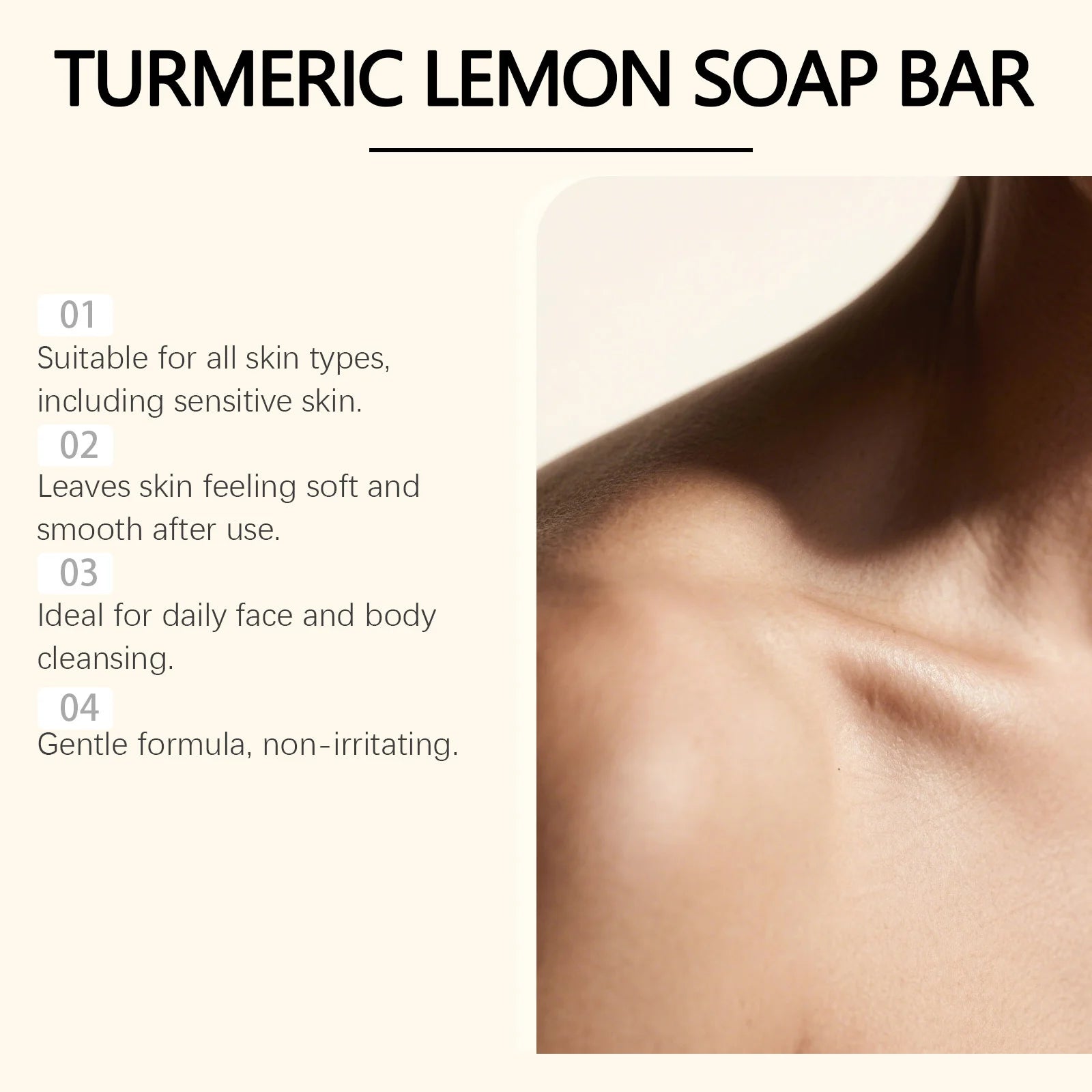 Turmeric Lemon Brightening Soap Bar Exfoliating Deep Cleansing Moisturizing Repair Smoothing Refreshing Lightening Handmade Soap