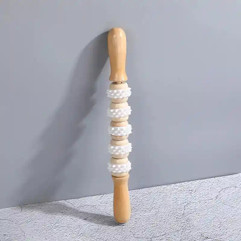 Wooden Massage Roller for Deep Tissue Muscle Relief - Tidesmit Massage Roller Shape-H Tidesmit