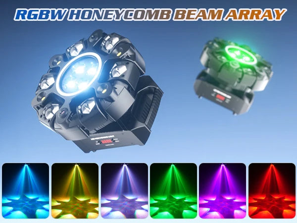 Somspot 150W Moving Head Light RGBW Stage Effect Lighting Projector DMX Voice Control for DJ Disco Party Concert Wedding Theater