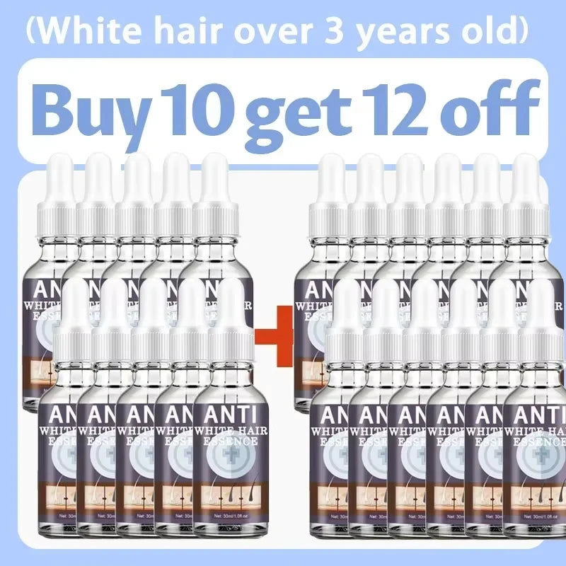 Hair essence serum multi-pack showing multiple clear dropper bottles