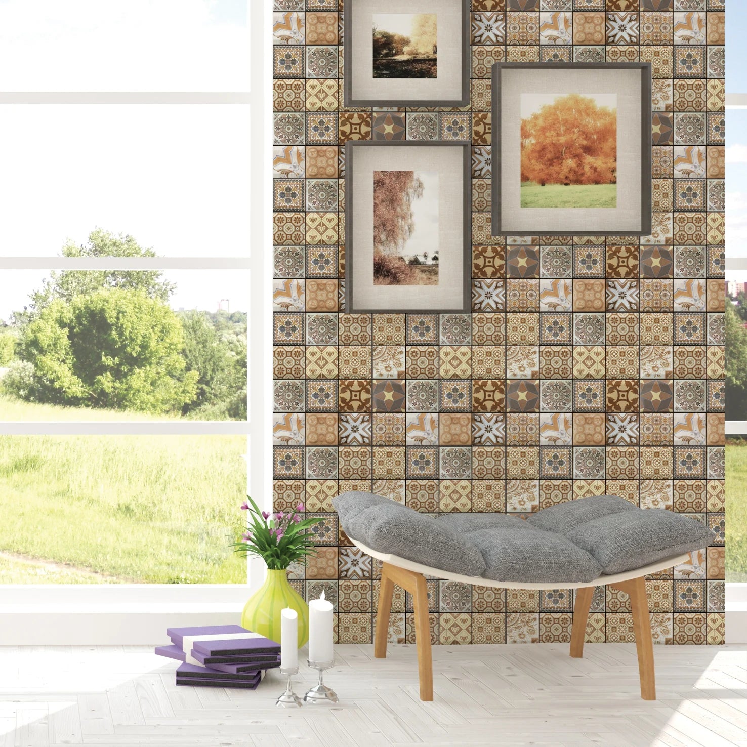 10/20Pcs Peel and Stick Tile Backsplash Thicker Design Marble Tiles 12"X12" Stick on Backsplash Self Adhesive Tiles for Any Room