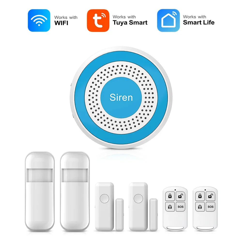 WiFi Home Alarm System with Alexa Voice Control and App Automation WiFi Alarm Kit B EU Plug Tidesmit