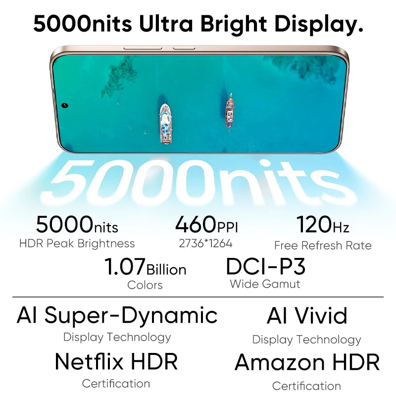 Honor 400 5G Smartphone 12GB/512GB - Gold AMOLED Display AE Tidesmit
