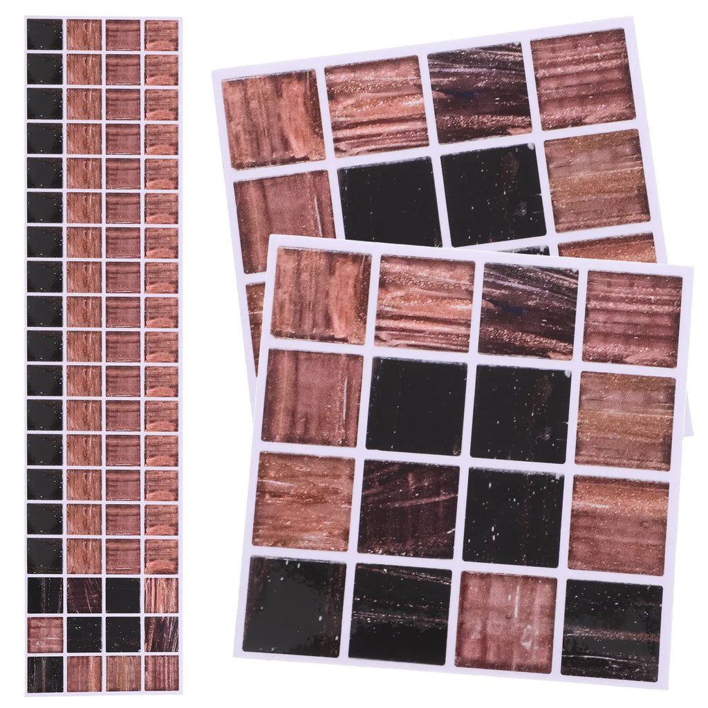 30Pcs Waterproof Vinyl Mosaic Tile Stickers Peel and Stick Self Adhesive Backsplash Wall Decor for Kitchen Bathroom Modern Easy
