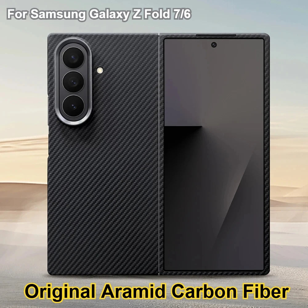Samsung Galaxy Z Fold 7 Aramid Carbon Fiber Magnetic Case Tidesmit