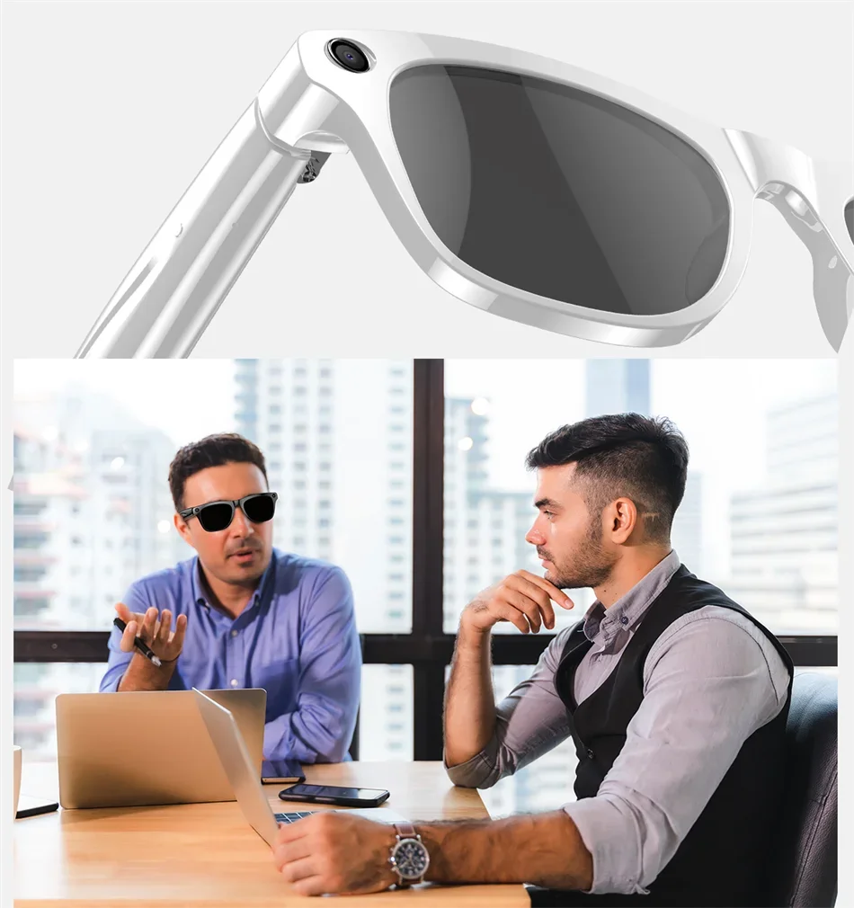 Smart Glasses with AI Camera and 1080P HD Bluetooth Audio Tidesmit