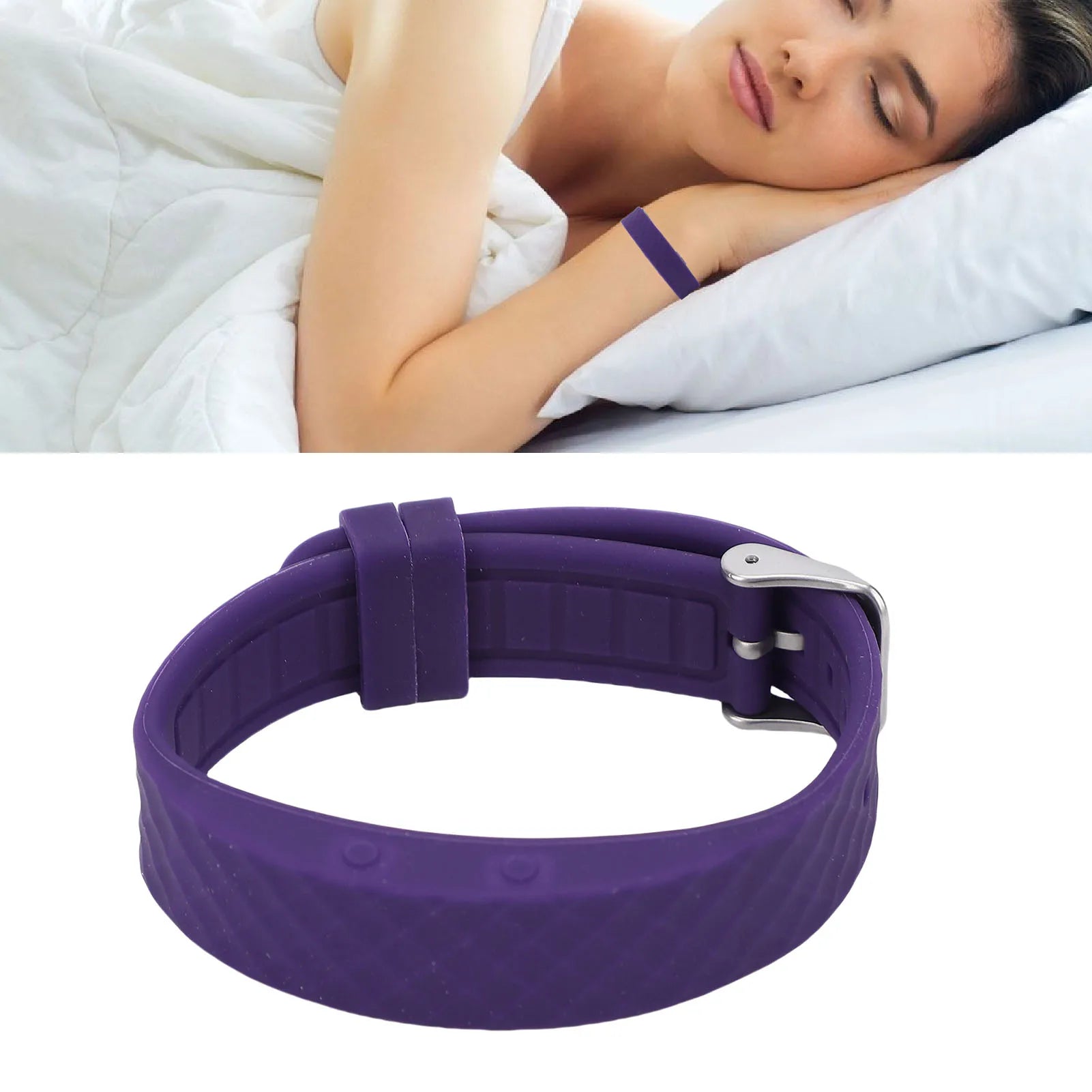 Vibrating Alarm Reminder USB Charging Watch LED Fitness Tracker Watch with Timer for Calories Sleep Tracking Purple