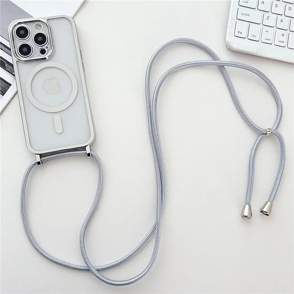 Crossbody Phone Case for iPhone 16 Pro Max with Adjustable Lanyard Tidesmit