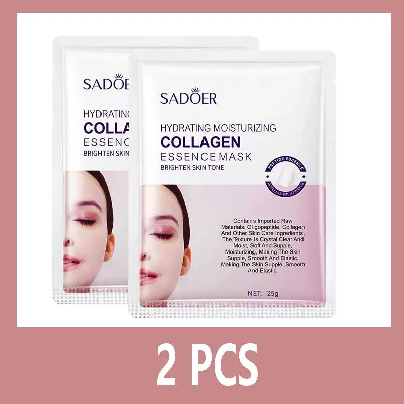 SADOER hydrating collagen essence mask, 2-piece pack