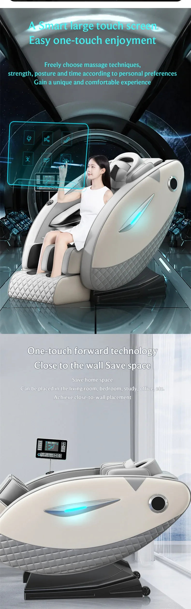 4D Zero Gravity Full Body Shiatsu Massage Chair with Heat Therapy Massage Chairs Tidesmit