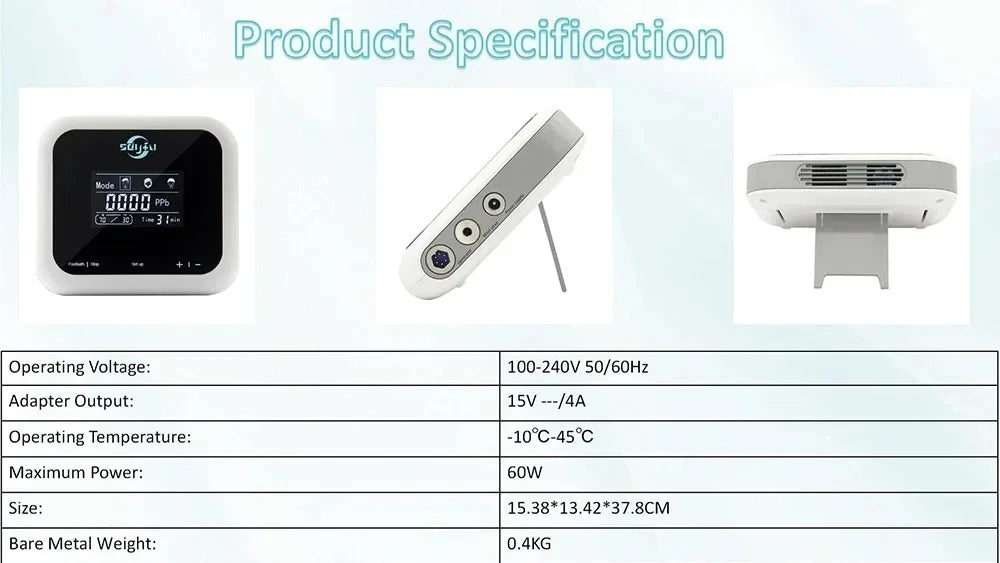 Ionic foot bath detox machine with touch display, white housing, and connection ports for aqua cell ion cleanse spa.
